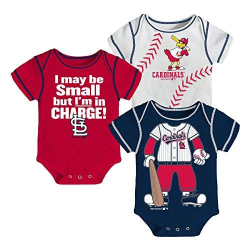 MLB St. Louis Cardinals Boys Infant My Team Onesie 3-Piece Set, | Baby Gifts Estore